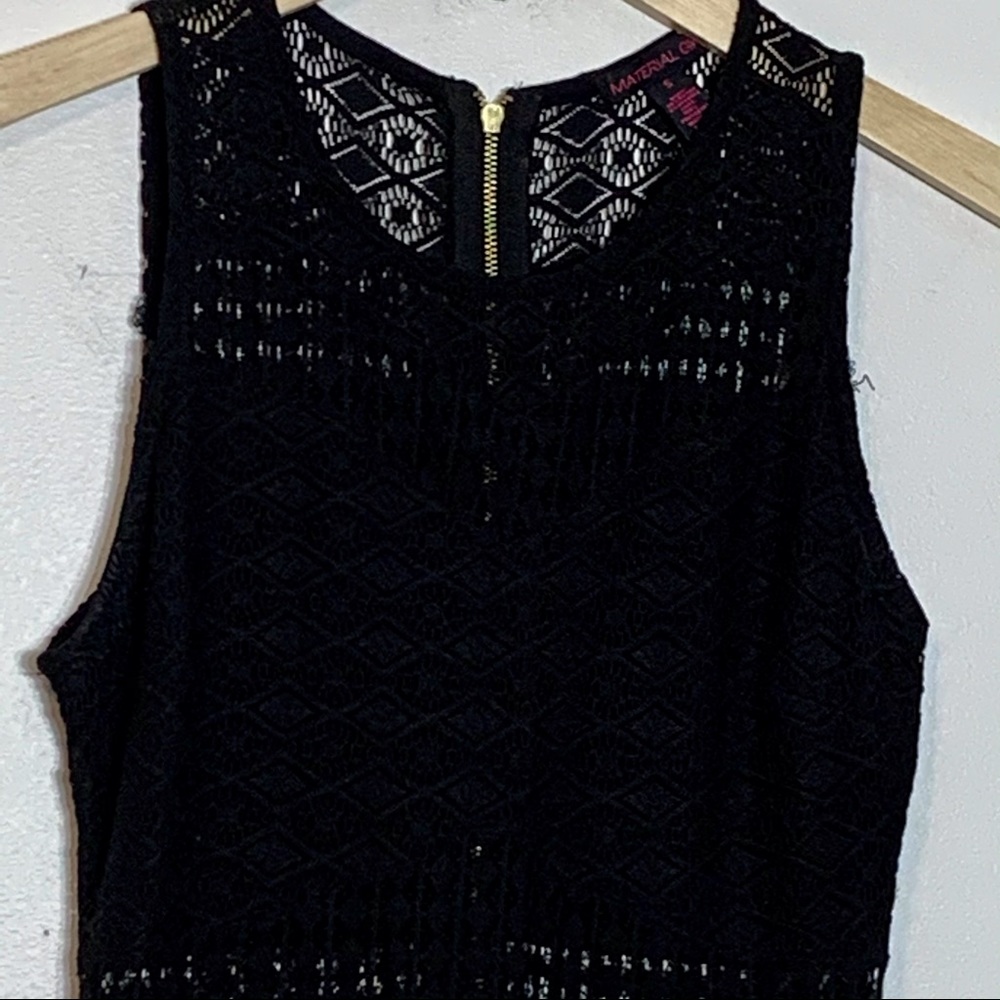 EUC Material Girl woven top side split maxi dress